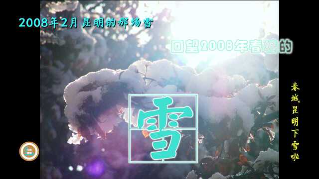 回望2008年,难得碰上二月份有29日,春城昆明也难得碰上下雪啦!