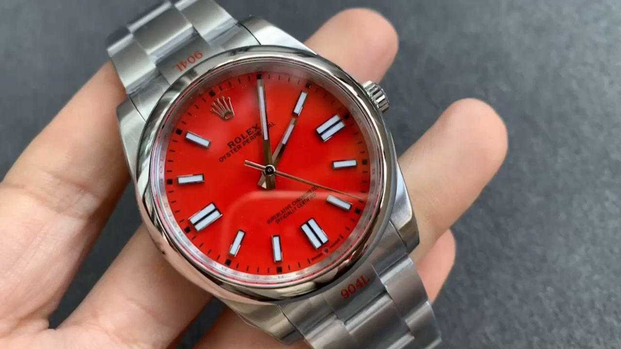 175006 gs劳力士蚝式恒动41mm 系列 海鸥2824机芯 904钢 红色表盘