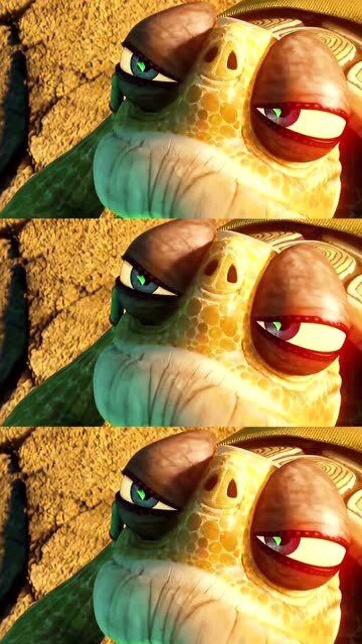 功夫熊猫乌龟大师大战天煞乌龟是不是放水了都开始修仙了