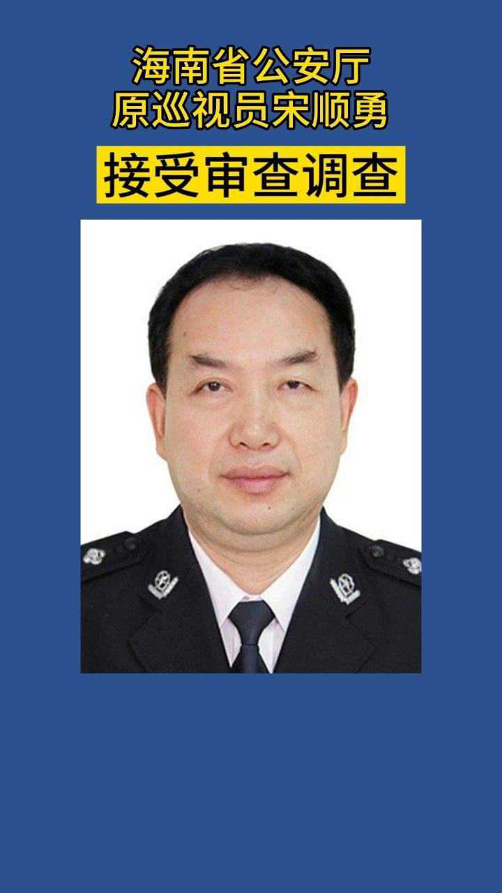 海南省公安厅原巡视员宋顺勇接受审查调查_腾讯视频