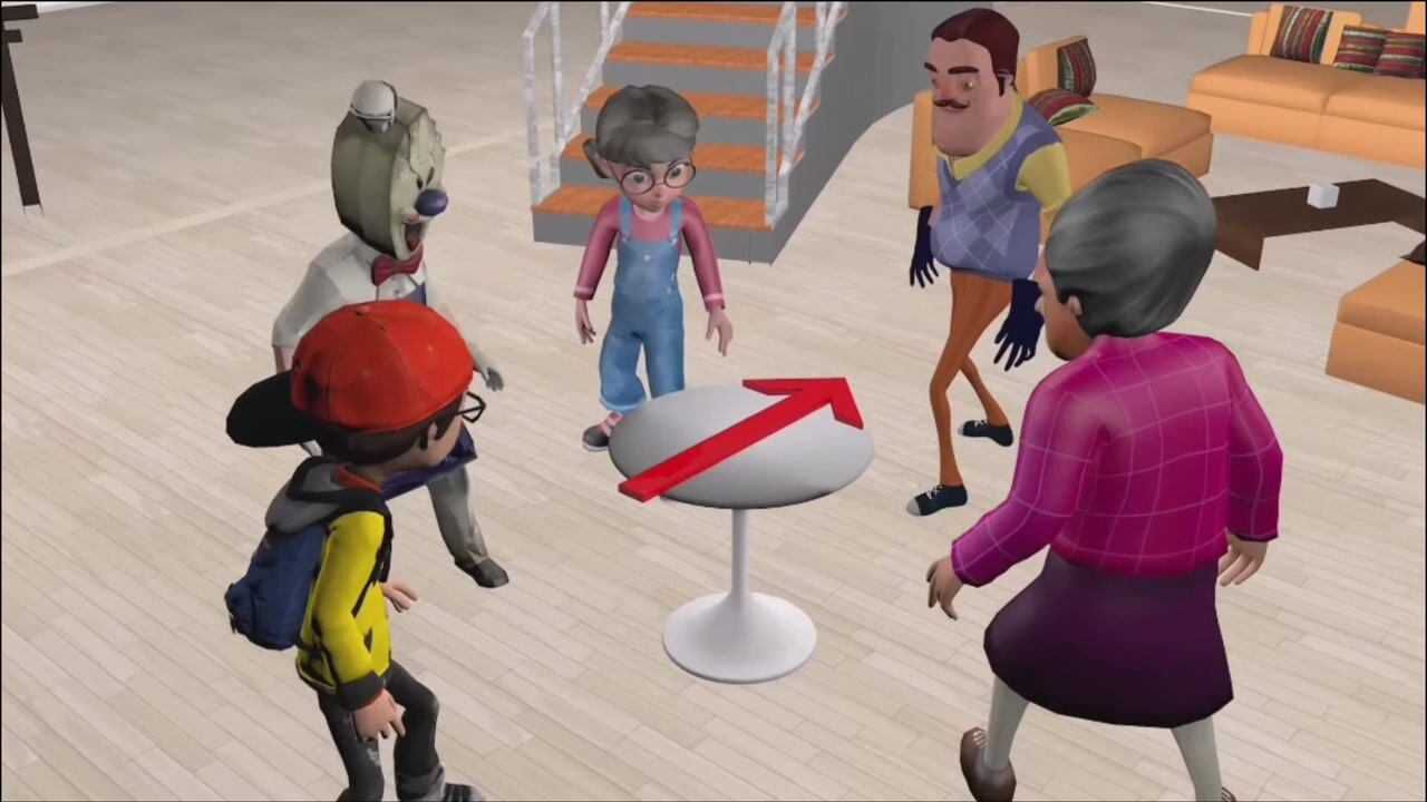 恐怖老师动画塔米和朋友们一起玩躲猫猫邻居老王躲在浴缸里