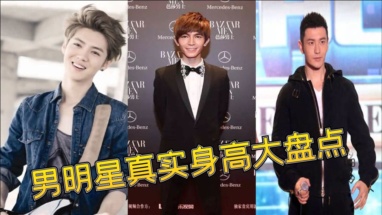 男明星身高大揭秘郭富城165鹿晗174何炅站郭敬明身边都像巨人