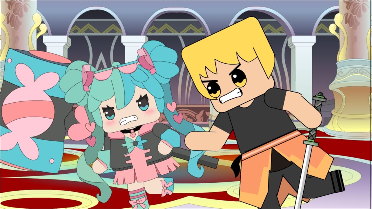 迷你变形金刚迷你世界变形金刚动画苍炎皇子与小艾正面交锋