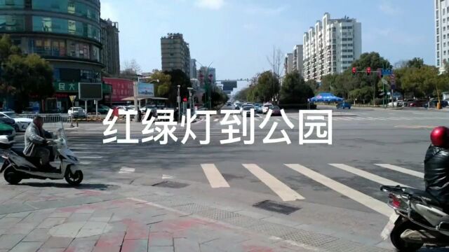 红绿灯到公园