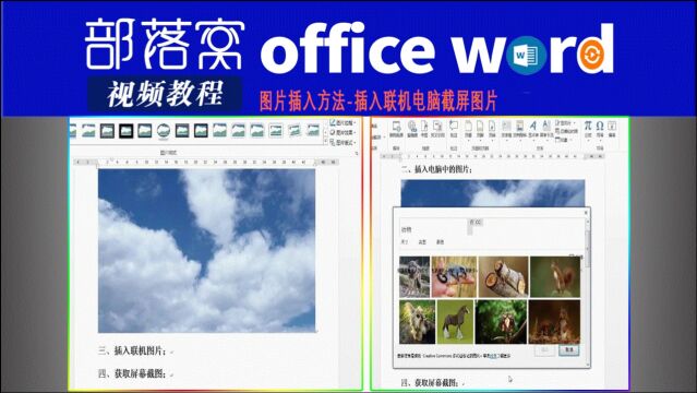 word图片插入方法视频:插入联机电脑截屏图片