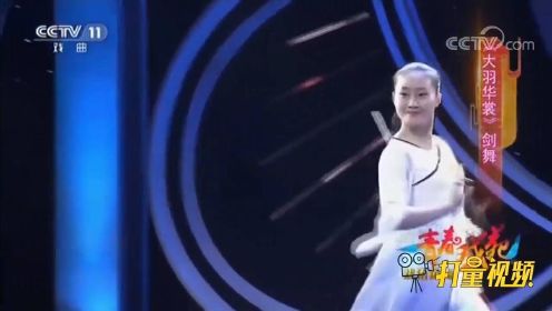 李媛媛表演剑舞《大羽华裳》，刚柔并济的舞蹈唯美至极