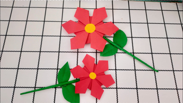 适合幼儿园小朋友们做的手工,送你们一朵小红花,记得好好学习