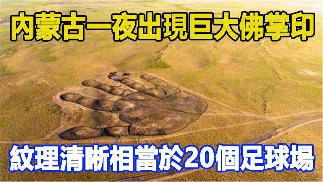 如来神掌?内蒙古一夜出现巨大佛掌印,纹理清晰面积相当于20个足球场大