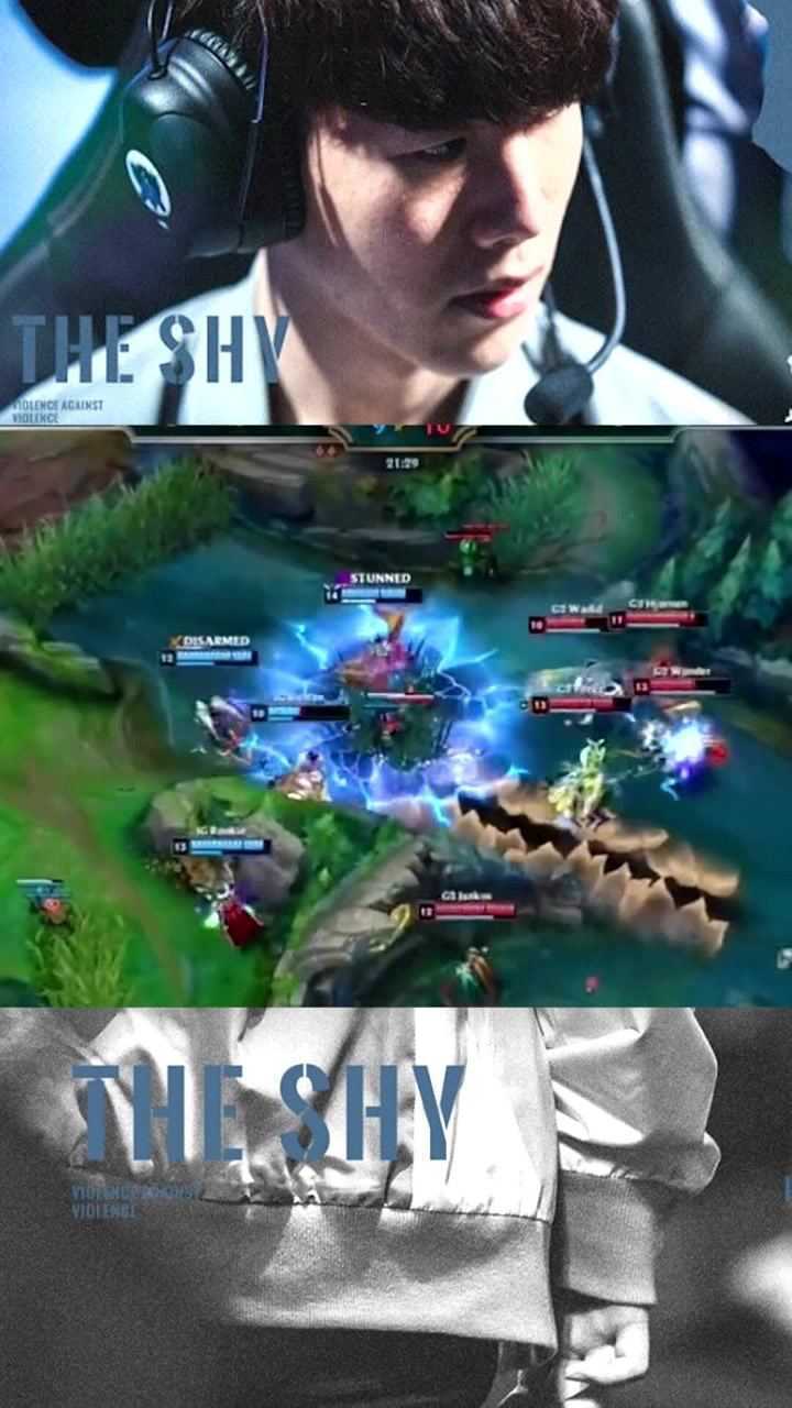 "theshy被定住了,那么追击有点难"shy老师经典名场面,天神下凡一锤四