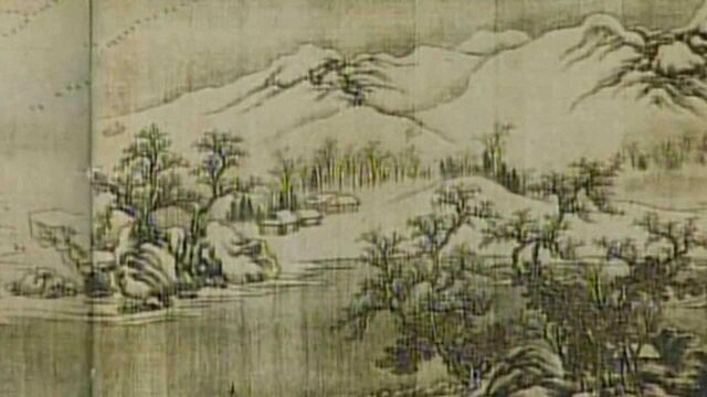 《江干雪霁图》,经典地体现了王维诗画合一的风格特色