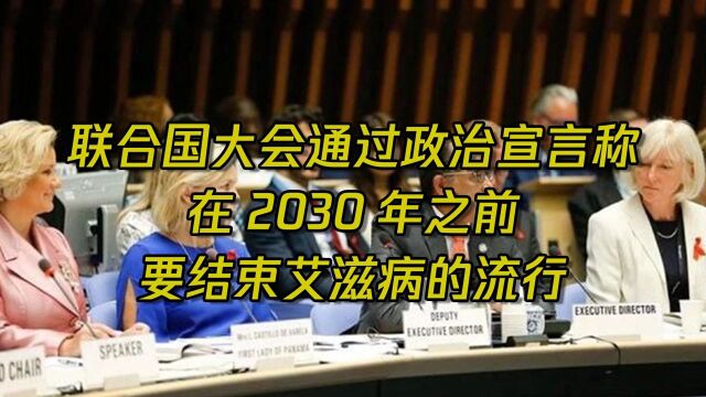 联合国大会通过政治宣言称要在2030年之前结束艾滋病的流行!