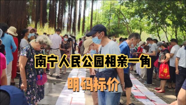 广西南宁公园相亲角,原来城里人是这样相亲的,第一次见