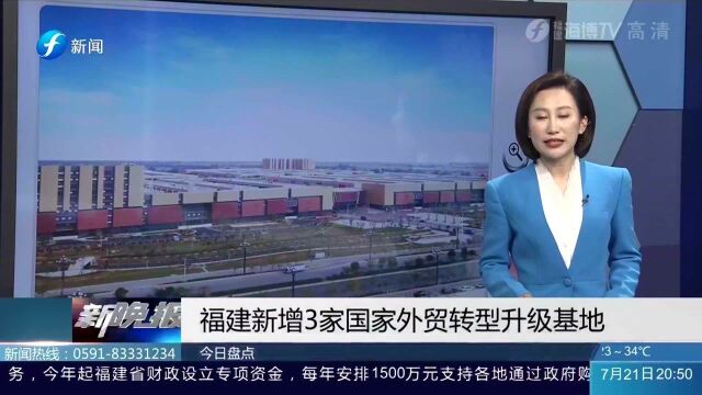 棒!福建:新增3家国家外贸转型升级基地