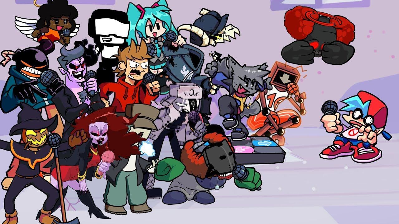 fnf周五夜放克游戏全明星大乱斗13所有人都来了你能认出他们都是谁吗