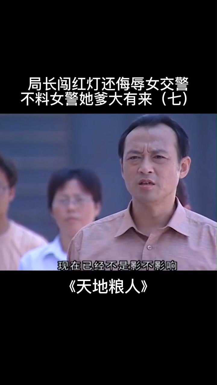 局长闯红灯还侮辱女交警不料女警她爹大有来头七天地粮人