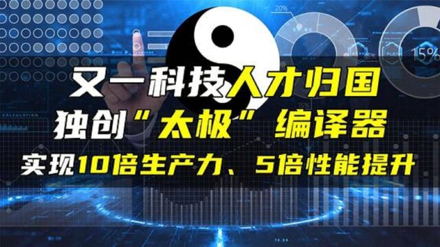 又一科技人才归国,独创“太极”编译器,提升10倍生产力5倍性能