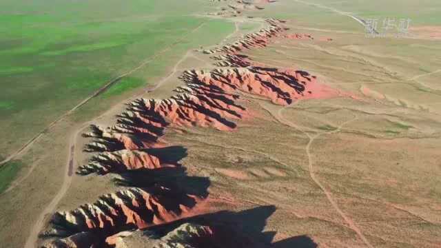 航拍丨草原深处的绮丽景观——乌兰察布大红山