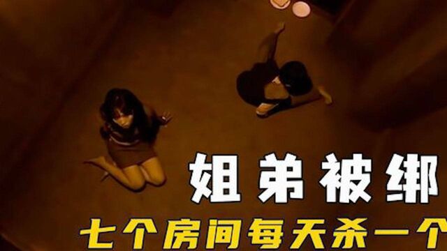 #电影HOT短视频大赛 第二阶段# 电影七个房间每天杀一个,无辜姐弟一觉醒来,发现身在其中电影