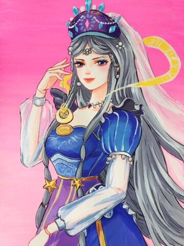 爸爸画的时希公主vs我画的时希公主手绘艺术