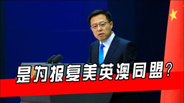 中国申请加入CPTPP,是报复美英澳同盟?赵立坚高水平回击