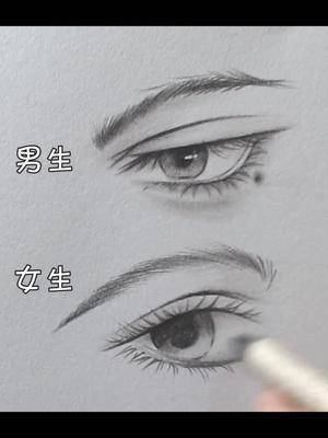 女生眼睛画法#素描