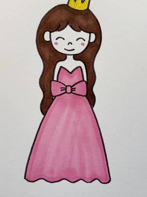 简笔画 #公主#画画#女孩