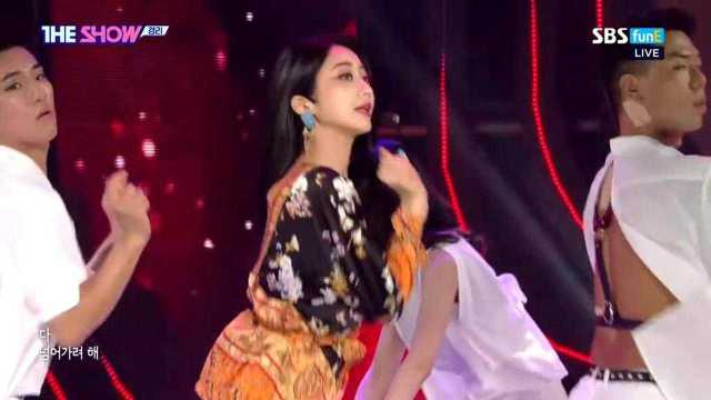 大长腿女团九缪斯(Nine Muses)景丽solo  BLUE MOON高清现场版!