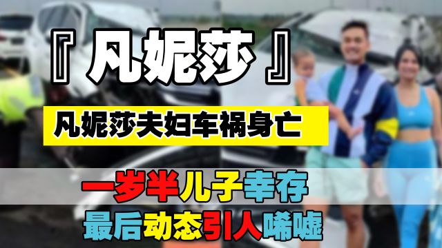 28岁女星凡妮莎夫妇车祸身亡,一岁半儿子幸存,最后动态令人唏嘘