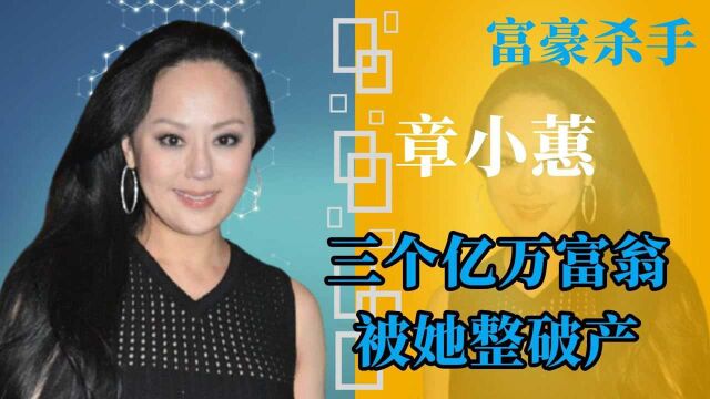 “富豪杀手”章小蕙:三个亿万富翁被她整破产,10万的裙子随意丢