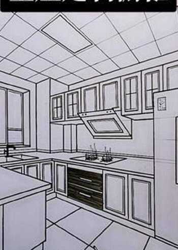 室内手绘 全屋定制橱柜透视布局图#零基础教程 #原创绘画