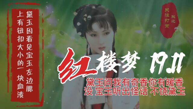 红楼梦 19.11 黛玉问我有奇香你有暖香没 宝玉听出怪话