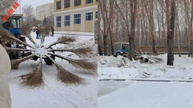 酷炫扫雪车!生怕它下一秒就要起飞,“风火轮”扫雪车你值得拥有