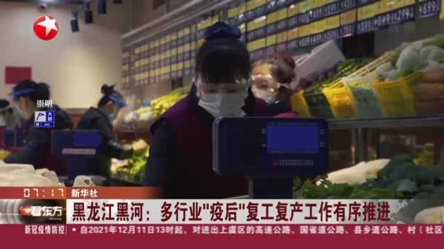 黑龙江黑河:多行业“疫后”复工复产工作有序推进