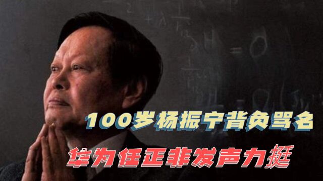 一场学界争议,100岁的杨振宁背负骂名,华为任正非发声呼应