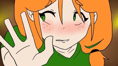 我的世界13:艾利克斯在床上吃苹果,蹲下捡苹果时,她害羞了!怪物娘化了