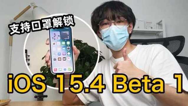 iOS 15.4 beta 1 重大更新!支持带口罩面容解锁|Apple Watch:我成替身了?