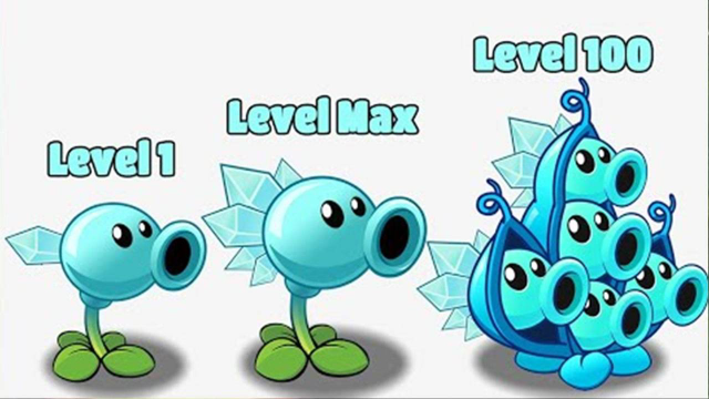 植物大战僵尸2:冰冻射手等级测试,伤害差距很大啊!