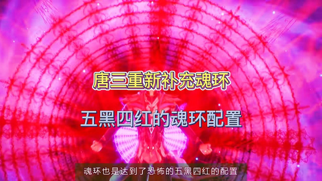 斗罗大陆唐三重新补充魂环五黑四红的魂环配置