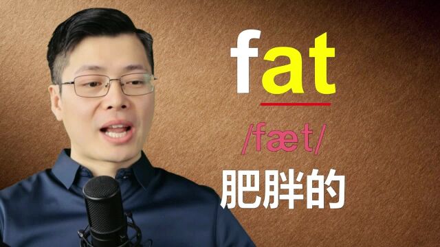 都说英语单词难记?一个小技巧从fat开始一口气学8个单词