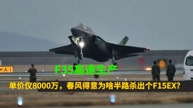 F35高速生产,单价仅8000万,春风得意为啥半路杀出个F15EX?