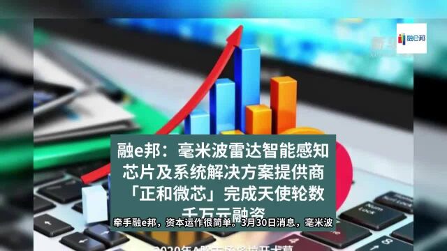 融e邦:毫米波雷达智能感知芯片及系统解决方案提供商「正和微芯」完成天使轮数千万元融资