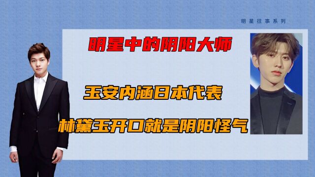 明星中的阴阳大师,张玉安内涵日本代表,林黛玉开口就是阴阳怪气 