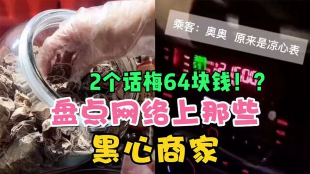 20个网络上的黑心商家,买两颗话梅花了64块,这还有良心在吗?