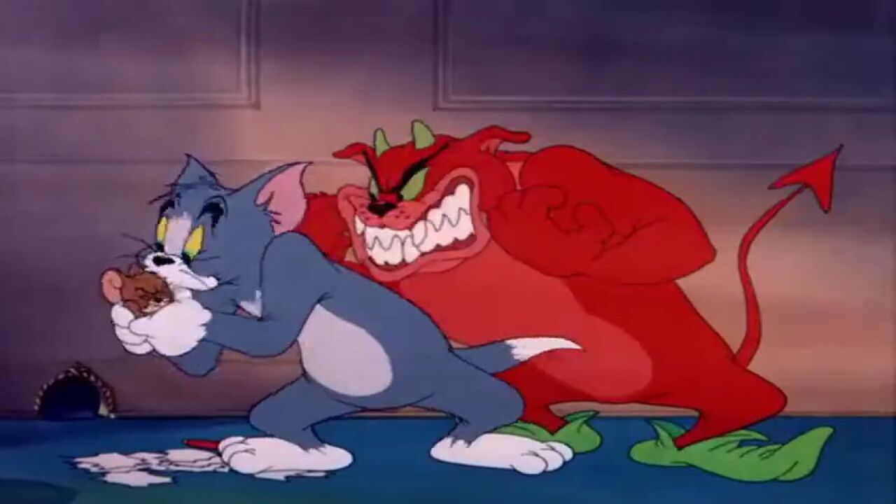 汤姆猛亲杰瑞,口水喷得到处都是