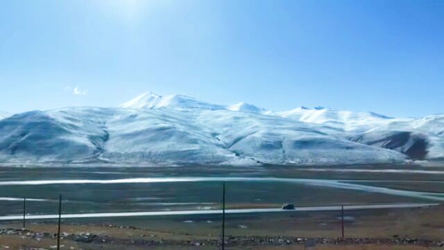 西藏之旅蓝天雪山风景视频西藏风光