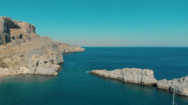 海 蓝天 大海 船 视频素材 实拍视频