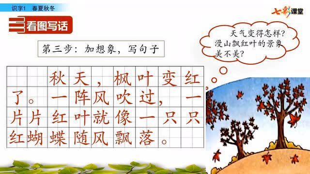 一年级语文下册:《识字1.春夏秋冬》朗读课文,视频详细讲解课文,电子课本,教学设计,生字拼音组词,词语学习,同步练习