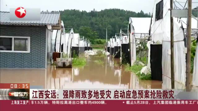 江西安远:强降雨致多地受灾 启动应急预案抢险救灾