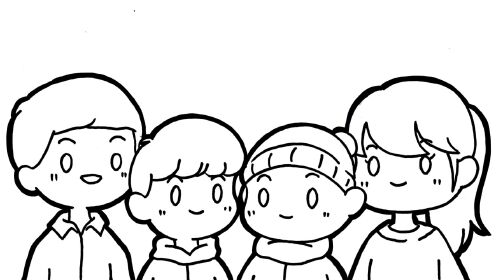 简笔画:超可爱画风的一家四口人#简笔画_高清1080p在线观看平台_腾讯