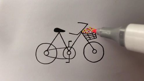 简笔画：自行车可以这样画